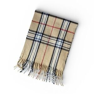 Plaid Fringe Scarf